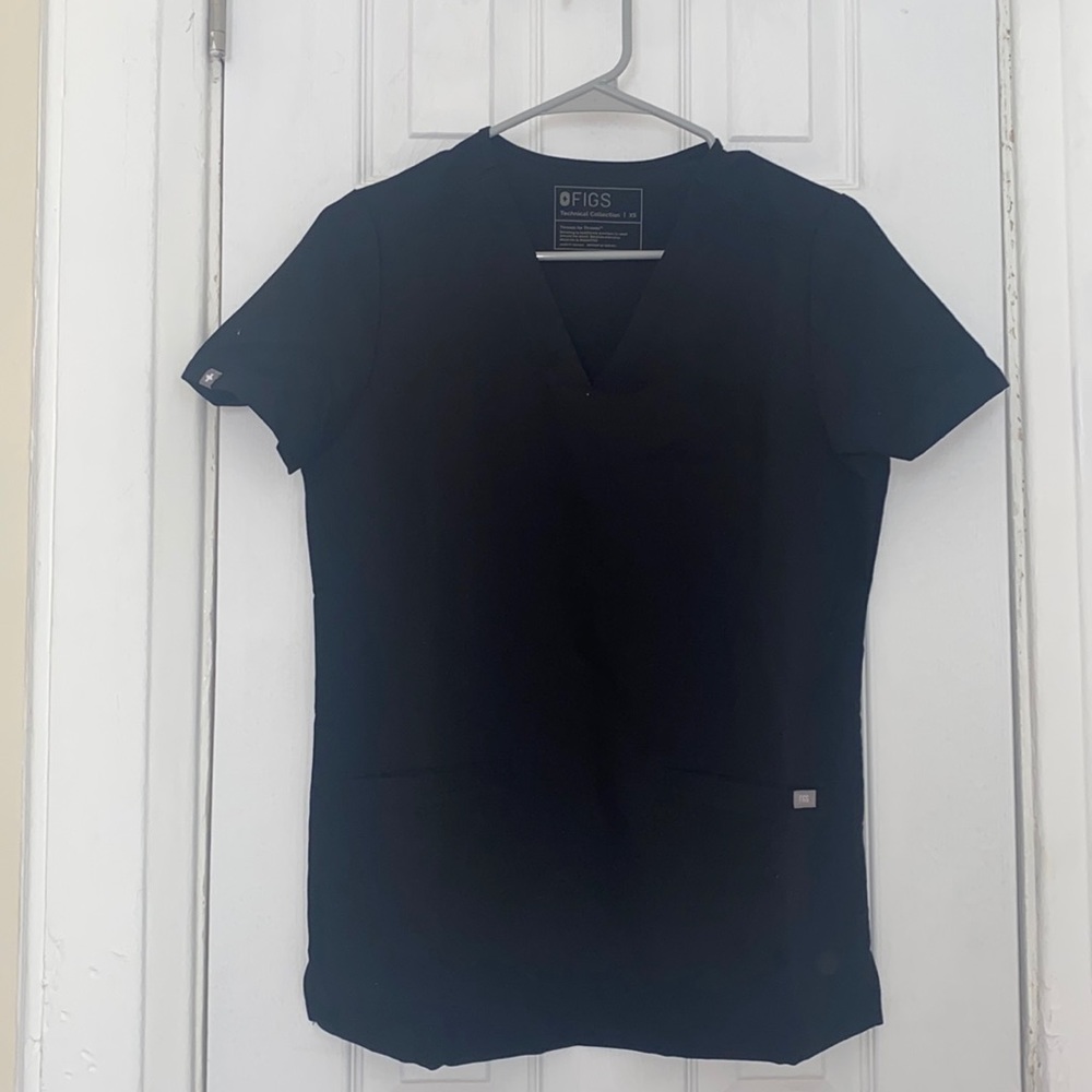 Black scrub top from figs